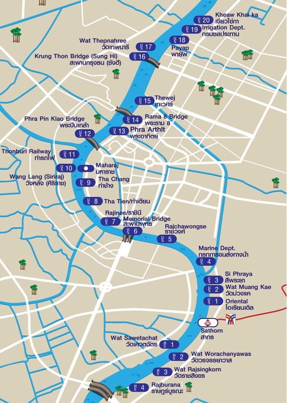 bangkok canal kort