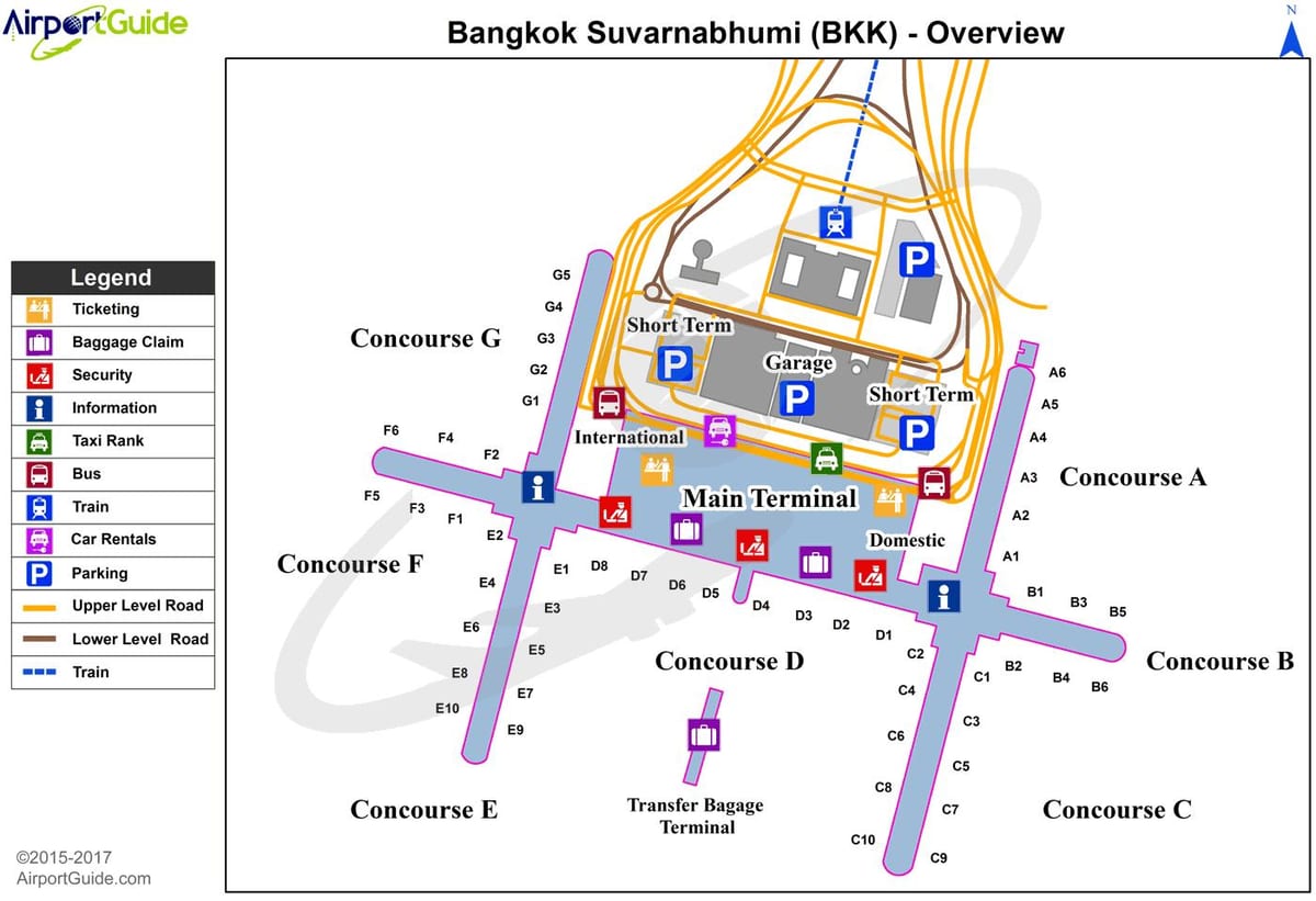 bkk flugvöllur kort