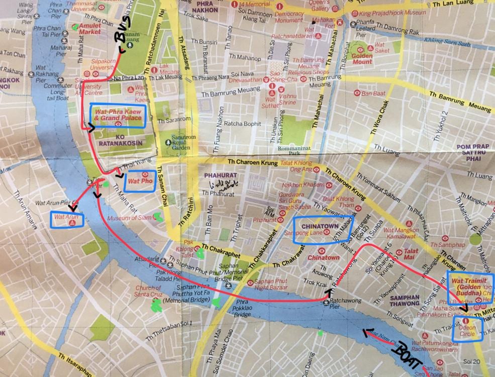 bangkok gömlu borginni kort