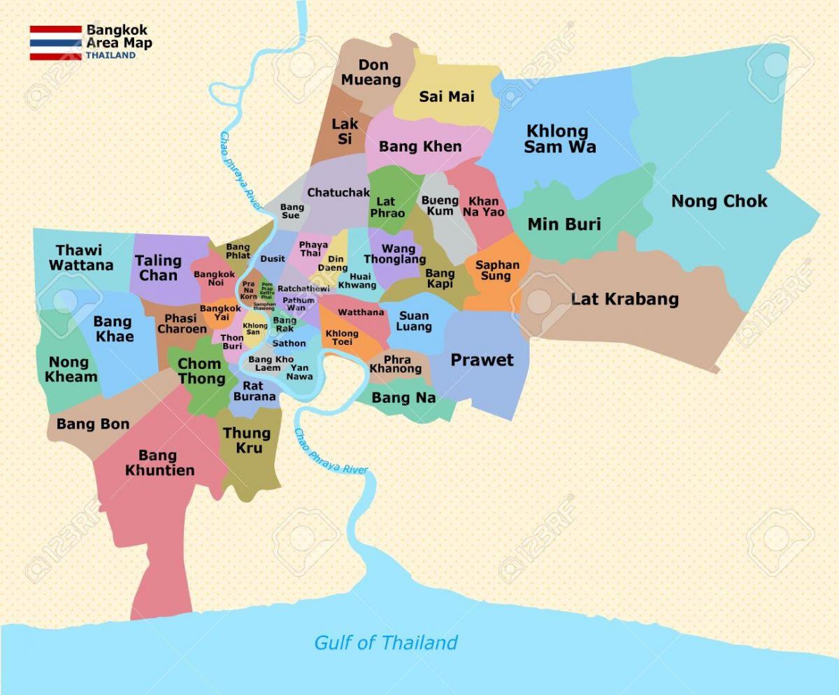 kort af bangkok umdæmi