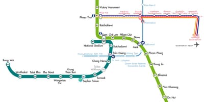Bangkok flugvöllur býður upp á kort