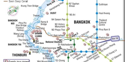Almenningssamgöngum bangkok kort