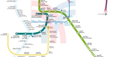 Bangkok í taílandi býður kort