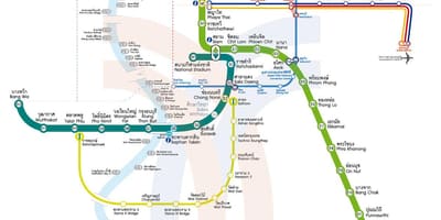 Bangkok stöð kort