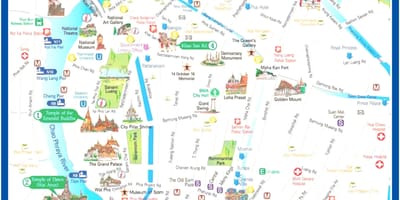 Bangkok ferðast fylgja kort
