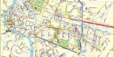 Kort af bangkok götunni