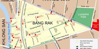 Kort af bangkok rauða hverfið